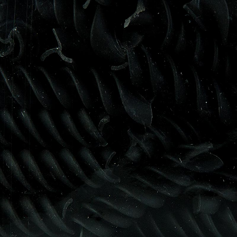 
Authentiques pâtes Fusilli Morelli 1860 à la couleur de l'encre de seiche, parfaites pour les créations culinaires