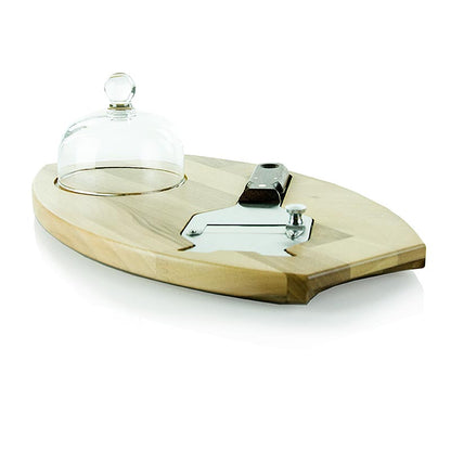 Coffret cadeau de luxe pour trancher les truffes comprenant une planche en bois et un couvercle en verre