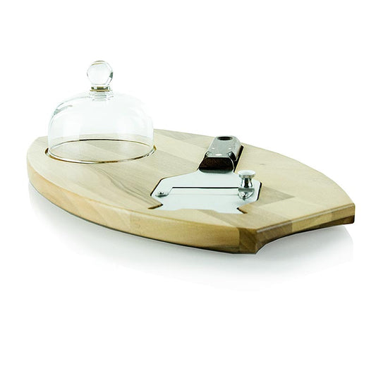  Coffret cadeau de luxe pour trancher les truffes comprenant une planche en bois et un couvercle en verre