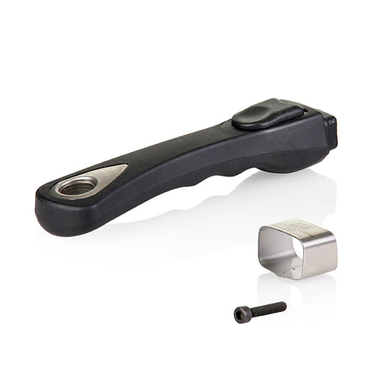 AMT Removable handle, black slide, 1 st - une poignée noire amovible, robuste et durable, pour une prise en main et une manœuvrabilité aisées.