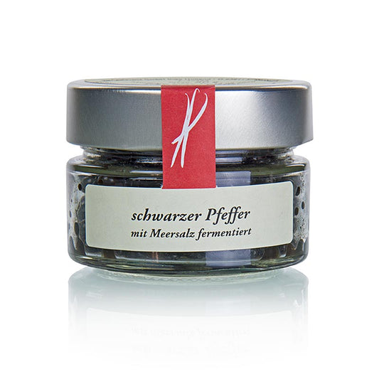 Poivre noir fermenté avec du sel de mer de Altes Gewürzamt, emballé dans un bocal de 80 g
