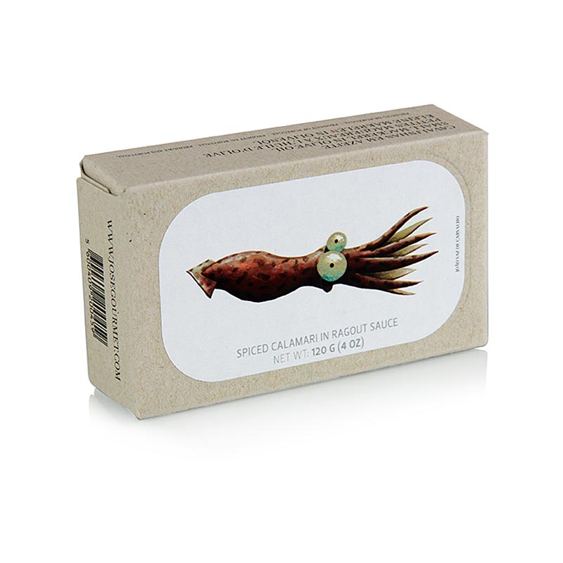 Encornets (tubes d'encornets) en sauce ragoût, Jose Gourmet, 120 g - Délicieux fruits de mer en sauce crémeuse, parfaits pour agrémenter votre repas.