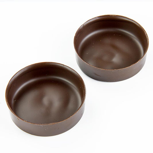 Moule à chocolat rond moyen, noir, ø 57x16mm, 100 pièces 