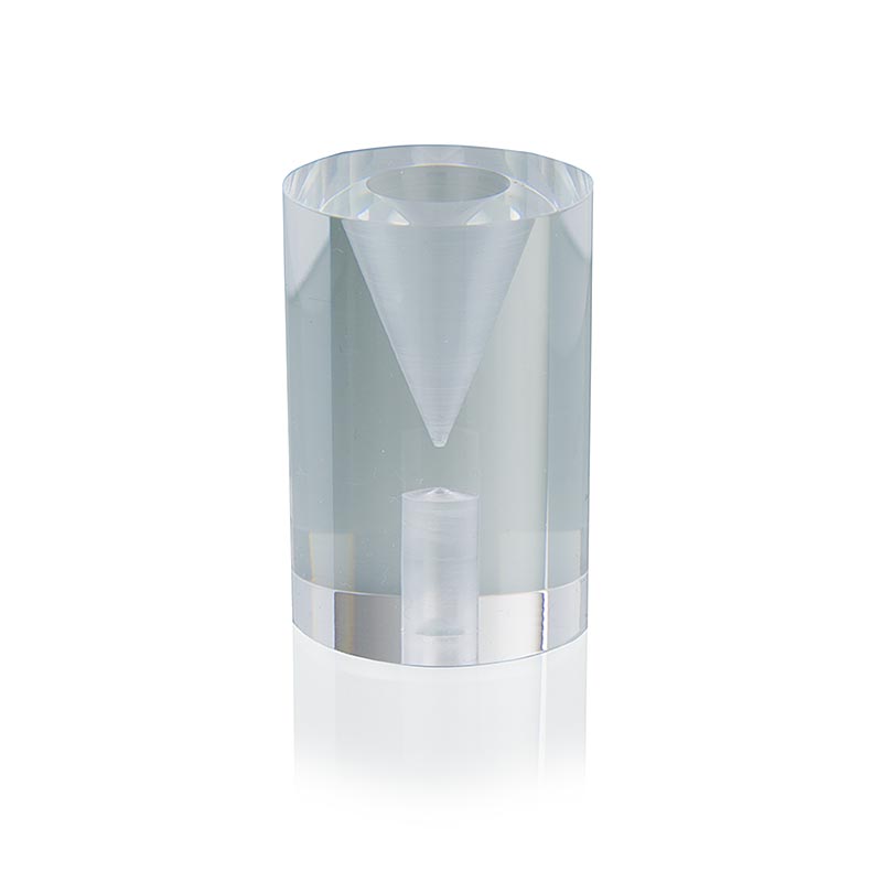 Porte-gaufrettes en plexiglas transparent conçu pour une gaufrette de 30x30x45mm de la marque 100% Chef, vendu à l'unité