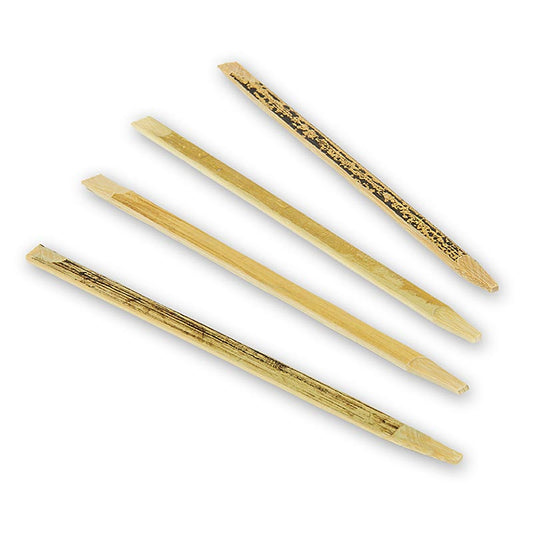 Brochettes en bambou, naturel avec grain, 12cm, 100 pièces, idéal pour les barbecues et les fêtes