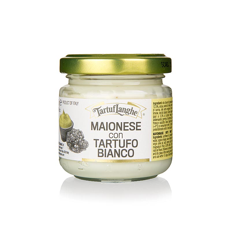 Tartuflanghe mayonnaise à la truffe blanche, 85 g - Mayonnaise riche et crémeuse infusée à la truffe blanche aromatique, parfaite pour ajouter une touche de luxe à vos plats