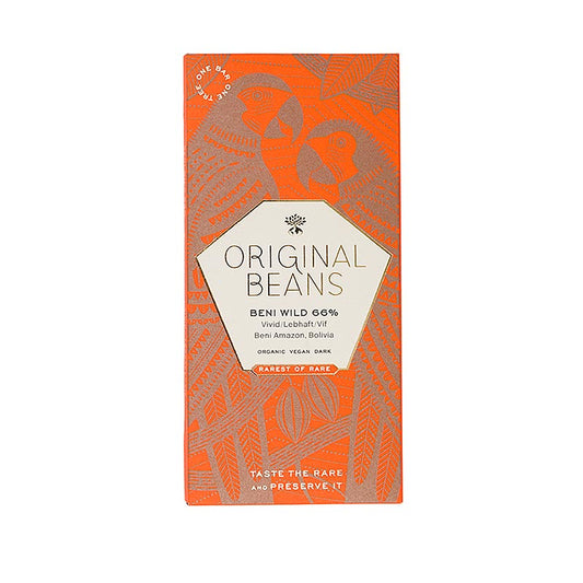 Beni Wild Harvest Bolivia 66% dark chocolate bar 70g, made from original beans, organic produced, 70g