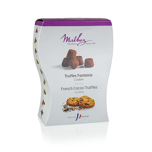 Délicieux chocolats truffés Mathez avec biscuit, boîte de 250g