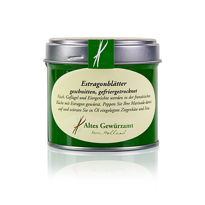 Feuilles d'estragon lyophilisées, Altes Gewürzamt, 10 g - feuilles d'estragon lyophilisées de haute qualité de Altes Gewürzamt dans un emballage de 10 g