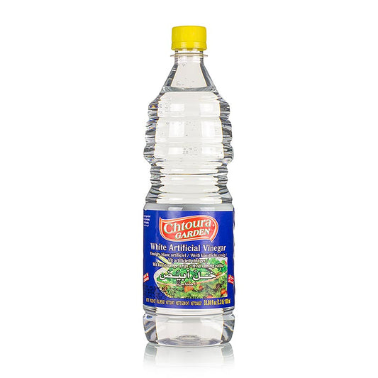 Une bouteille de 1 litre de vinaigre blanc à 5% d'acidité Chtoura Garden