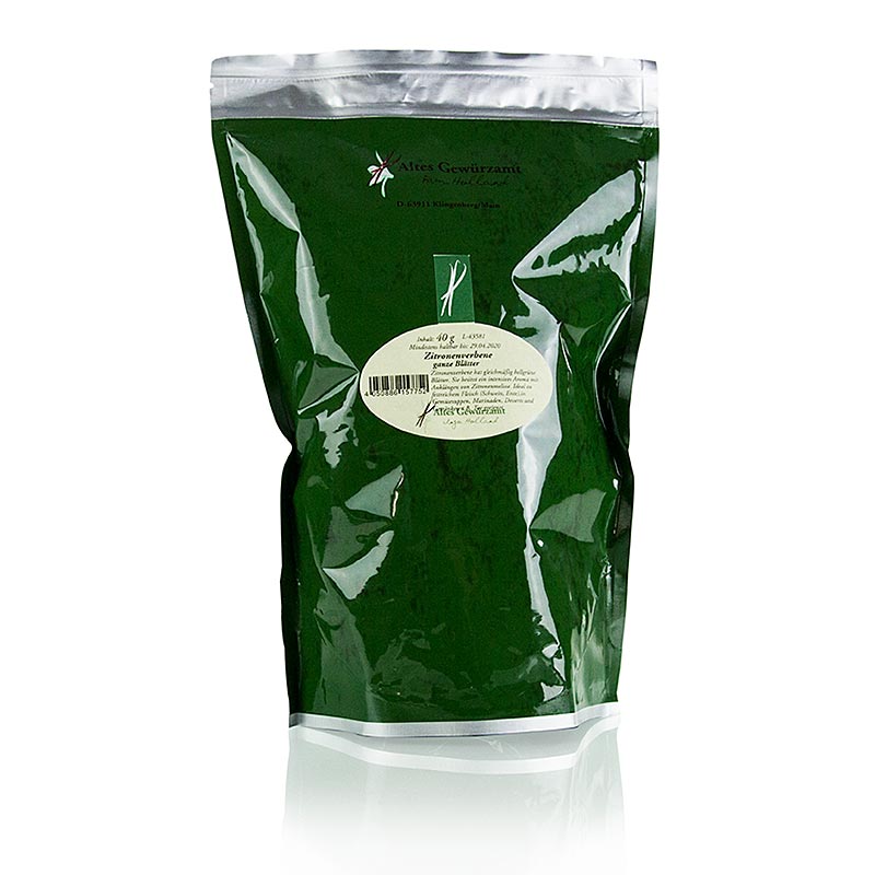 Feuilles entières séchées de verveine citronnée (fausse verveine) par Altes Gewürzamt, 40 g