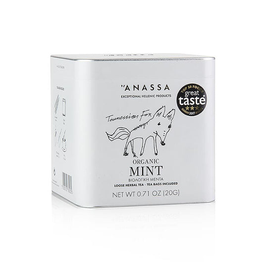 Thé à la menthe biologique ANASSA avec 20 sachets de thé, 20g, infusion rafraîchissante