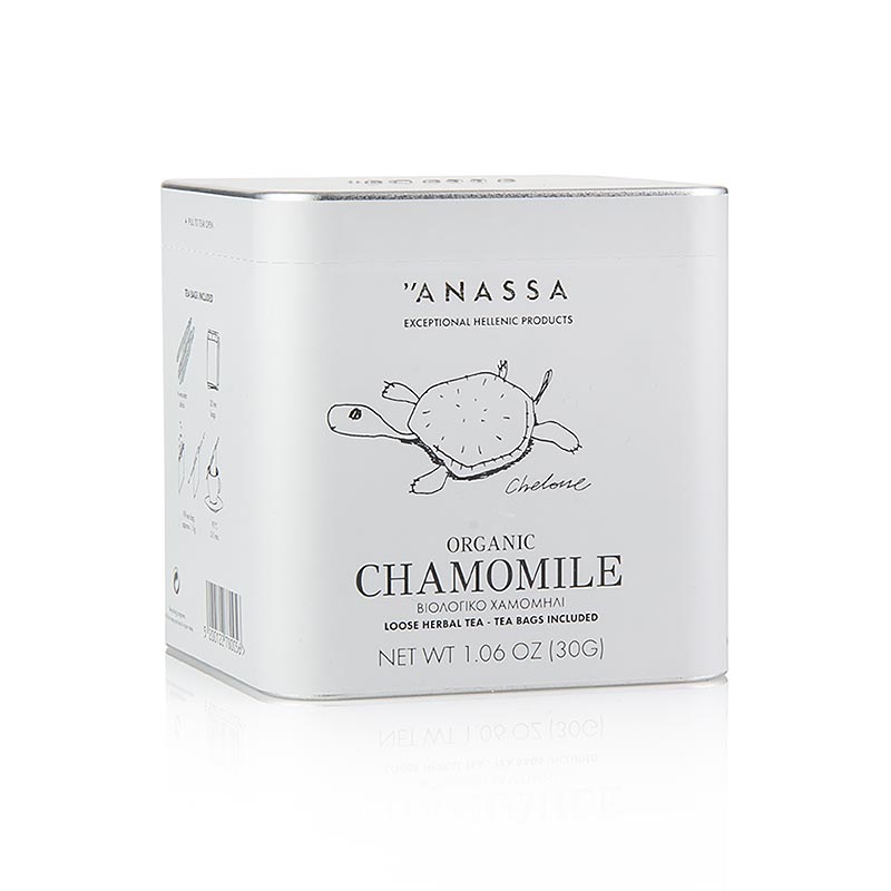 Thé à la camomille biologique ANASSA avec 20 sachets de thé, 30g, parfait pour la relaxation et la promotion du bien-être général