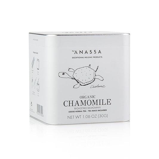 Thé à la camomille biologique ANASSA avec 20 sachets de thé, 30g, parfait pour la relaxation et la promotion du bien-être général