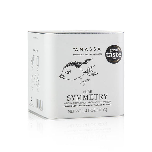 ANASSA Pure Symmetry Tea, un mélange de tisanes biologiques avec 20 sachets en vrac, 40g