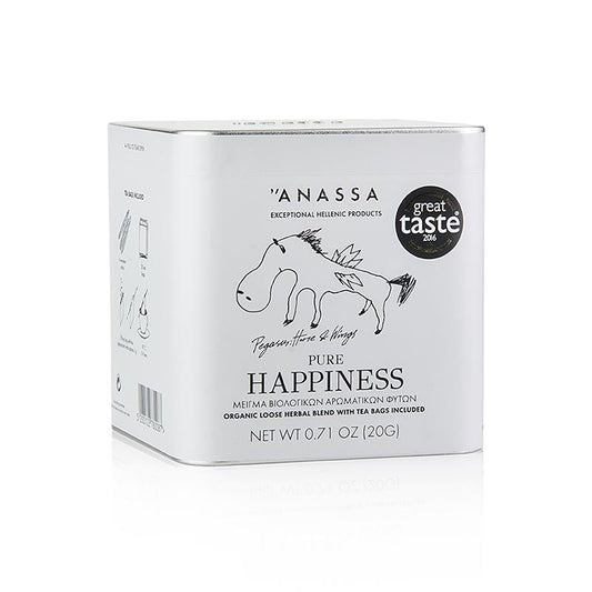 ANASSA Bio Thé Pur Bonheur avec 20 sachets de thé, 20g, tisane en vrac