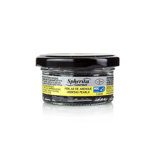 Délicieuses perles d'œufs de hareng noir, 50g, parfaites pour garnir les plats