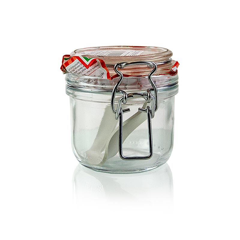 Soupière Fido en verre avec cintre, 200ml, ronde, 1 st - bocal décoratif en verre avec cintre pour conserver les conserves et les cornichons