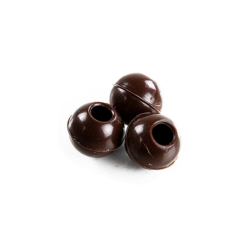 Boules de truffes creuses, chocolat noir, 20mm de diamètre, Läderach, 1134 kg, 630 pièces, produit chocolatier suisse de qualité supérieure