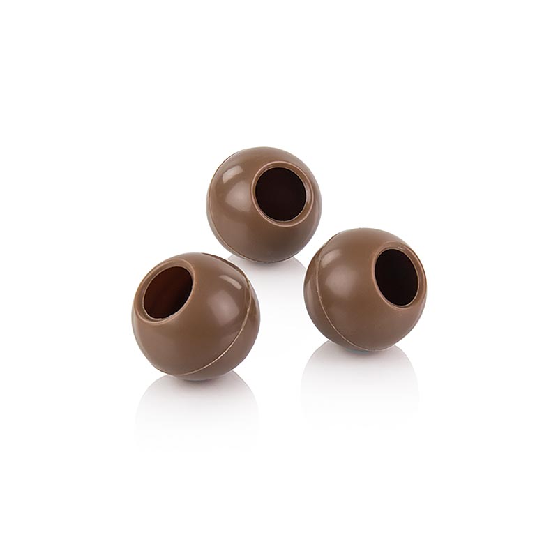Boules de truffe creuses, chocolat au lait, ø 24mm, Läderach, 1336 kg, 567 pièces - savoureuses boules de truffe au chocolat au lait ø 24mm de la marque Läderach, emballées en 1336 kg avec 567 pièces.