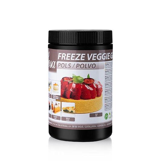 Freeze Veggi-Gel, 500g de gélatine transparente et emballage de produit résistant au gel