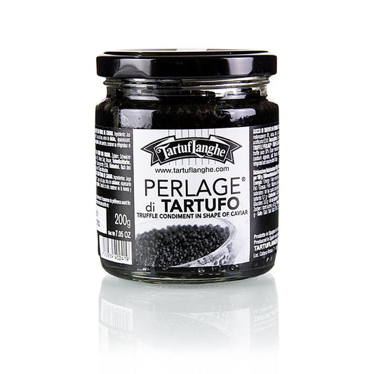 Bocal de caviar de truffe Tartuflanghe - Perlage di Tartufo, à base de jus de truffe d'hiver, 200 g, avec une saveur raffinée et une texture luxueuse, parfait pour enrichir divers plats