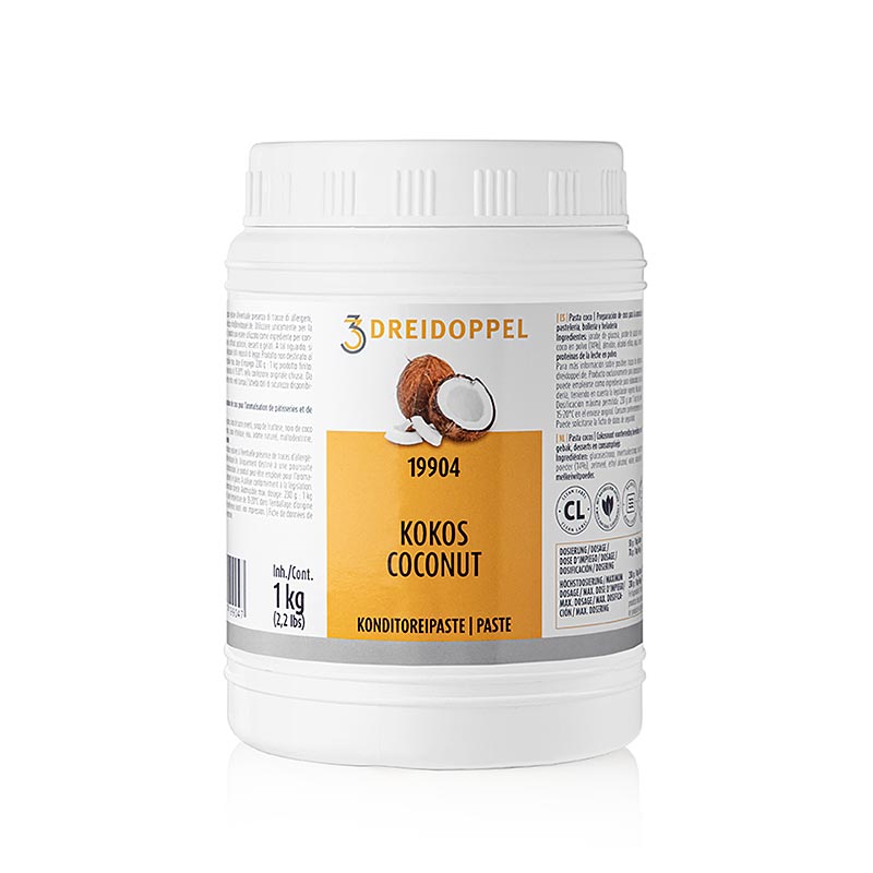 Pâte de coco, Dreidoppel, No199, 1 kg - pâte de coco de haute qualité pour la pâtisserie et les desserts