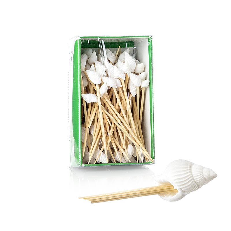Brochettes en bambou, Shell, 7cm, 100 pièces - brochettes en bambou respectueuses de l'environnement pour la présentation et le service des aliments