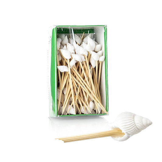 Brochettes en bambou, Shell, 7cm, 100 pièces - brochettes en bambou respectueuses de l'environnement pour la présentation et le service des aliments