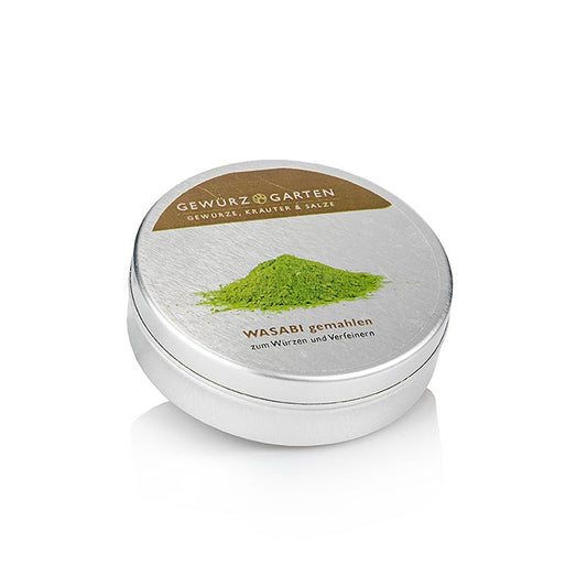 Gewürzgarten Wasabi en poudre, 100% pur (Eutrema japonica), 20 g - Poudre de plantes à base de Wasabi (Eutrema japonica) 100% pur du Japon, en paquet de 20 g
