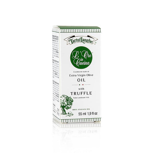 Huile d'olive vierge extra L'Oro in Cucina à la truffe d'été & saveur 55 ml - Photo du produit avec un délicieux goût de truffe