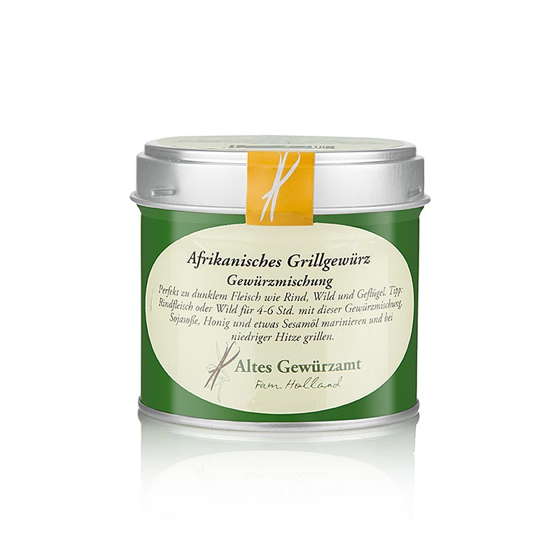 Assaisonnement pour barbecue africain, mélange d'épices, Altes Gewürzamt, 75 g, mélange parfait pour l'assaisonnement et l'aromatisation de barbecues authentiques d'inspiration africaine