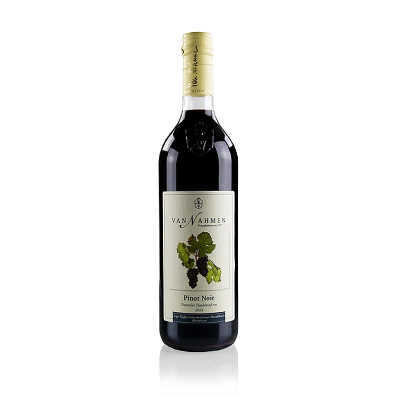 Jus de raisin rouge Pinot Noir 100% biologique de Nahmen, jus instantané, 750 ml