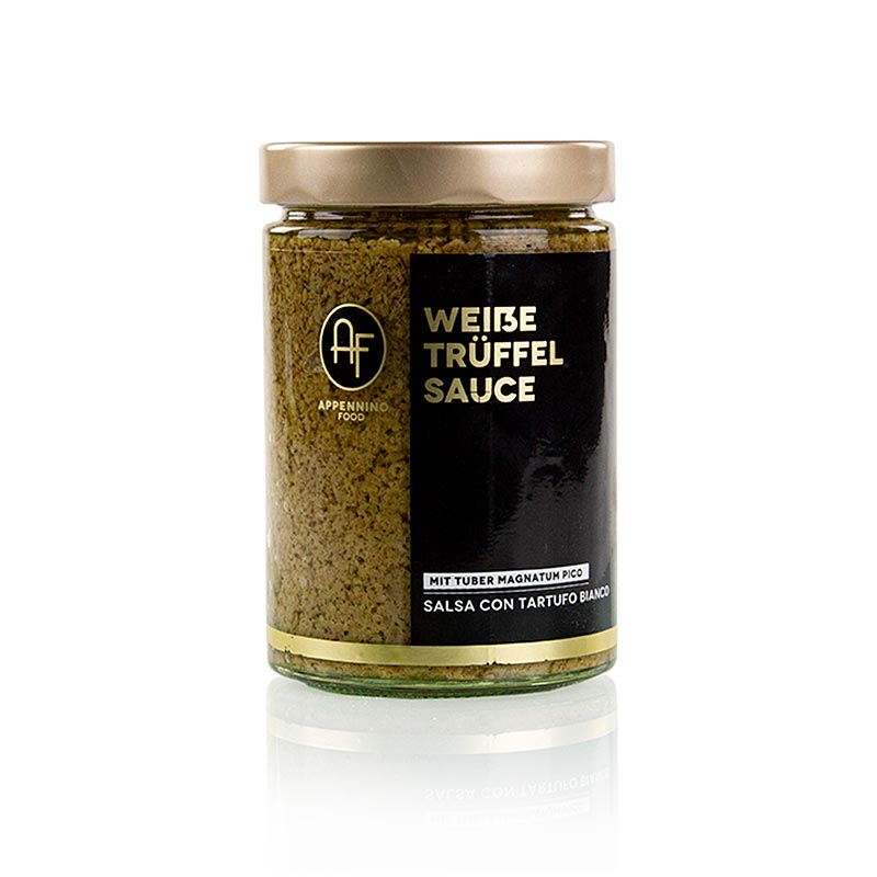 Pot de 500 g de sauce aux truffes (SALSA Tartufata) à base de truffes blanches (Tuber magnatum) de la région d'Appennino