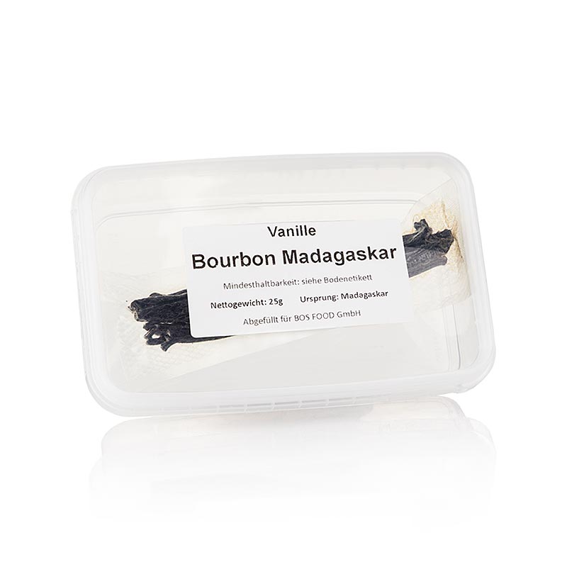 Bâtons de vanille bourbon biologique de Madagascar, environ 7 bâtons, 25g, parfaits pour la pâtisserie et l'aromatisation des desserts.
