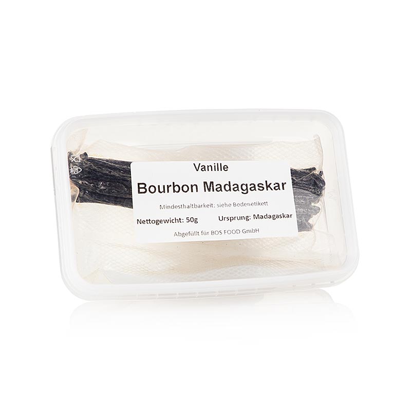 Gousses de vanille Bourbon, de haute qualité, emballées de Madagascar, environ 15 gousses, 50 g