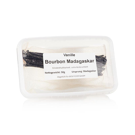 Gousses de vanille Bourbon, de haute qualité, emballées de Madagascar, environ 15 gousses, 50 g