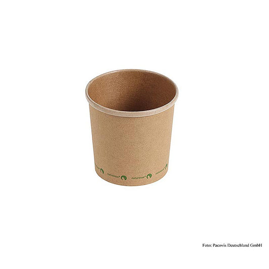 Gobelet à soupe jetable Naturesse Kraft, 360ml, en cellulose et PLA, paquet de 500 pièces