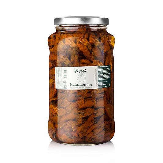 Tomates semi-séchées saumurées à l'huile de tournesol 29 kg, parfaites pour les salades et les sauces pour pâtes