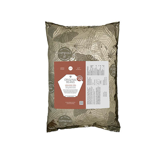 Laissez-vous tenter par le riche et décadent chocolat de couverture Gran Cru Udzungwa 70% noir Callets, fabriqué à partir de fèves originales, emballage de 2 kg.