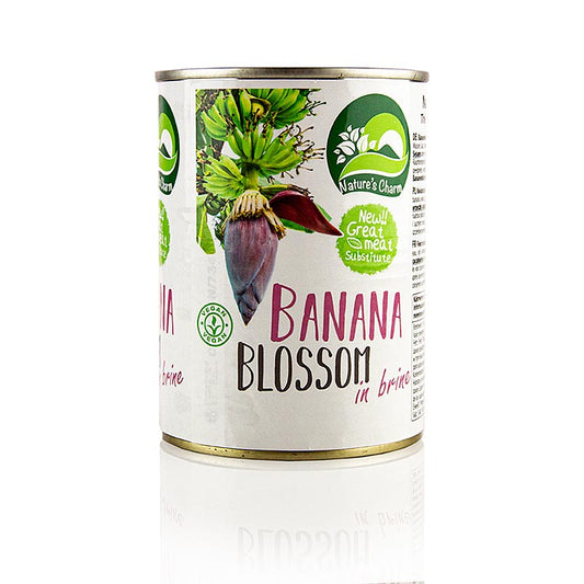 Fleurs de bananier entières en saumure, de la marque Natures Charm, 510 g