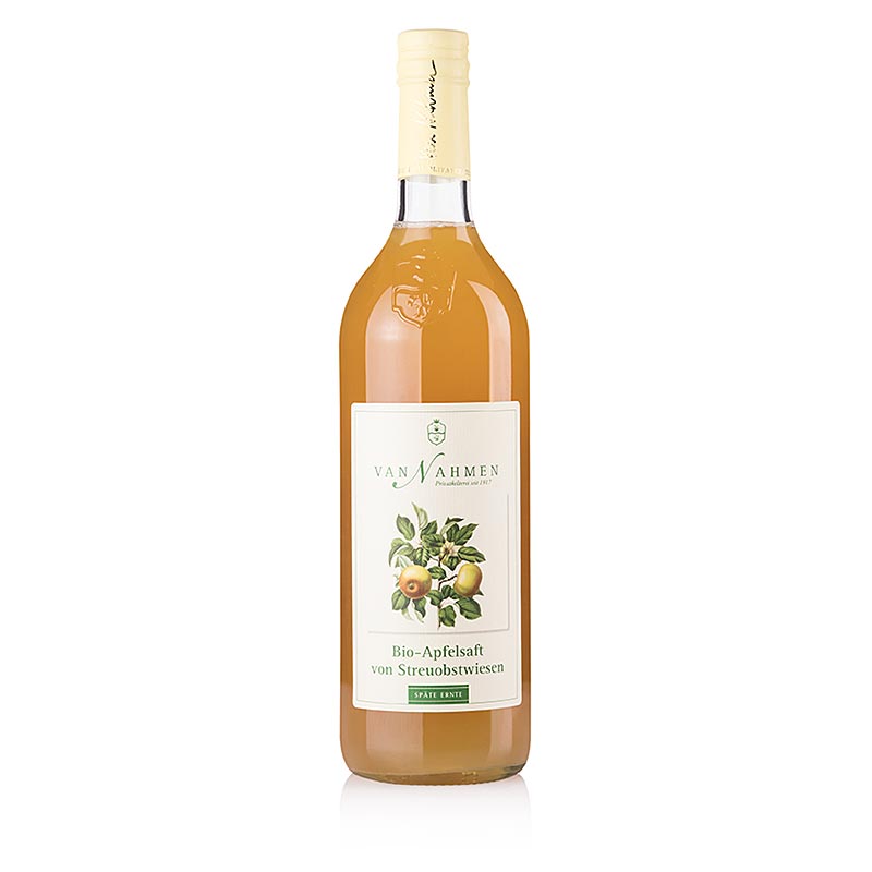 Jus de pomme biologique de la récolte tardive de Nahmen, 100% jus direct, 750 ml