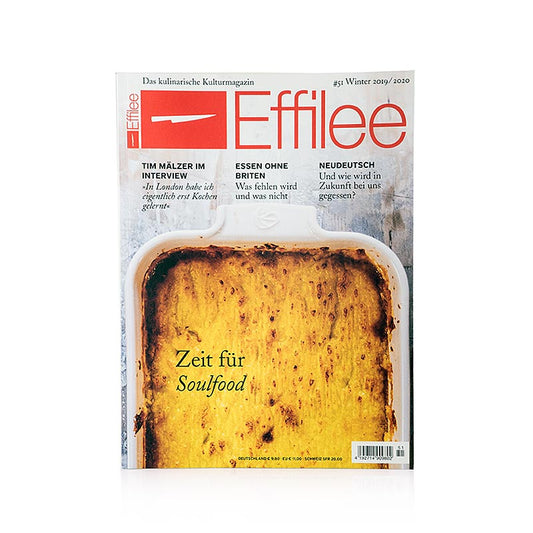 Effilee - Journal of food and living, numéro 51, couverture de magazine en 1 pièce présentant la dernière édition de la publication consacrée à l'alimentation et à un mode de vie sain