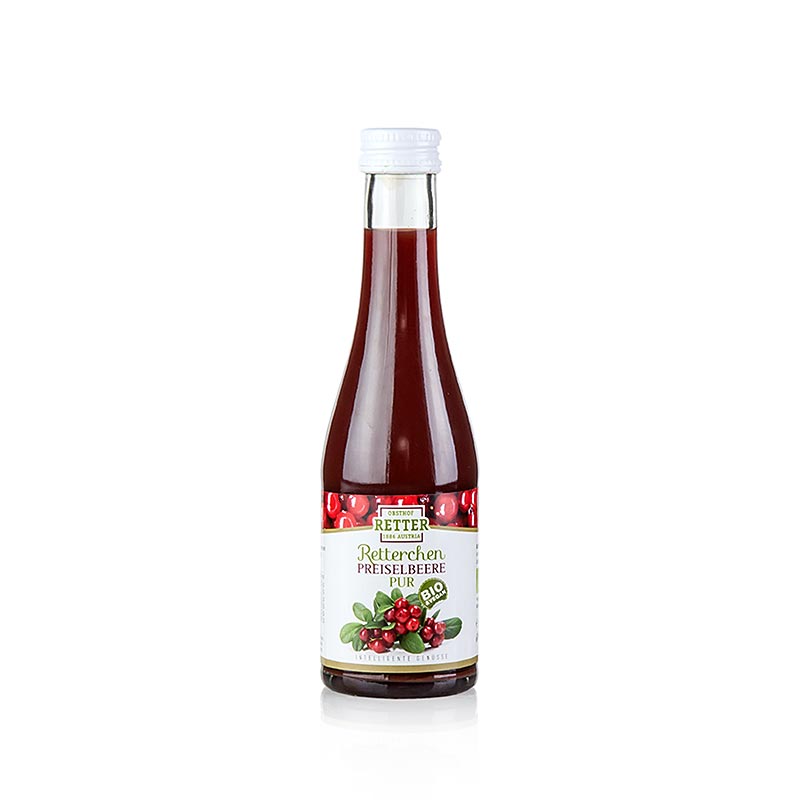 Jus de canneberge bio à 100% de jus direct, bouteille de 190 ml de Obsthof Retter