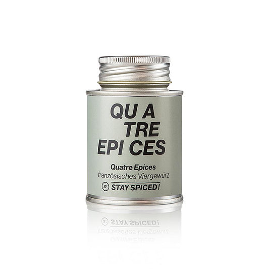 Mélange d'épices en boîte de 80g appelé Stay Spicy ! Quatre Epices