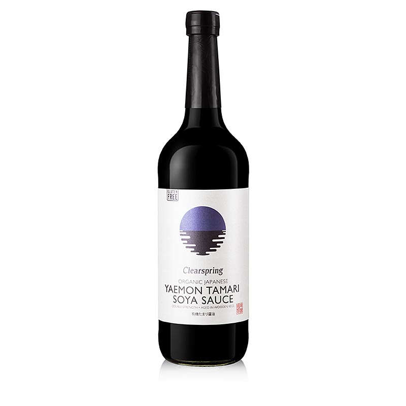 Sauce soja Tamari japonaise biologique, sauce soja double, Clearspring, BIO, 1 litre - Une bouteille de 1 litre de sauce soja Tamari japonaise biologique de la marque Clearspring.
