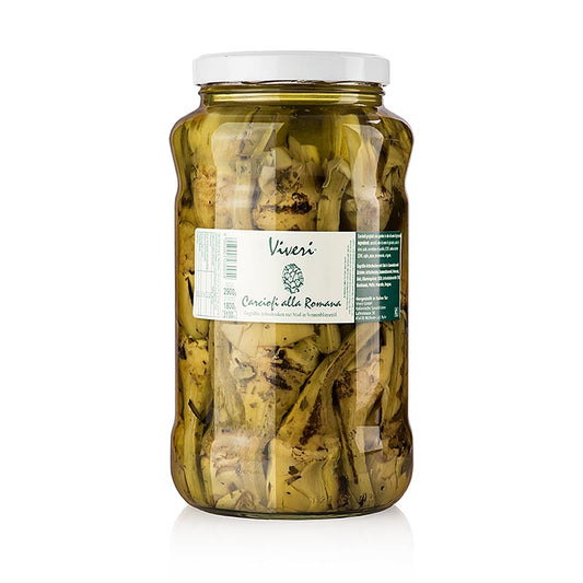 Artichauts Romana, avec pédoncule, grillés, à l'huile, Viveri, 29 kg - délicieux et savoureux artichauts grillés à l'huile de Viveri, disponibles en paquet de 29 kg
