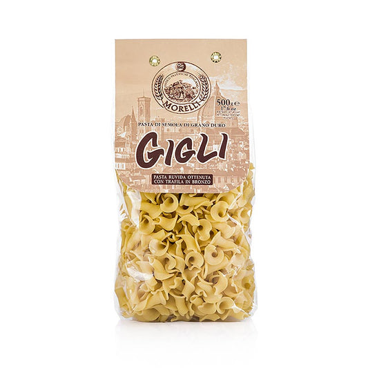 Morelli 1860 Gigli Semola di Grano Duro, 500 g - pâtes italiennes traditionnelles à base de semoule de blé dur, parfaites pour les plats authentiques