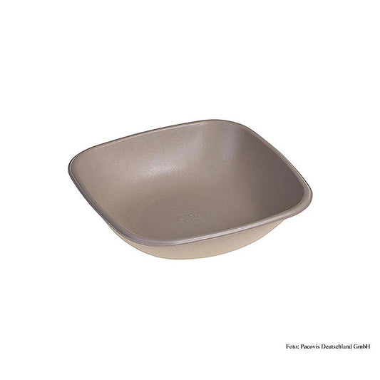 Bol à punch carré jetable Naturesse Take Away de dimensions 17x17x4cm et d'une capacité de 500ml, en paquet de 125 pièces.