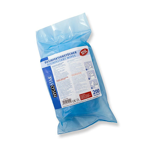 Recharge de 200 lingettes nettoyantes et désinfectantes bleues